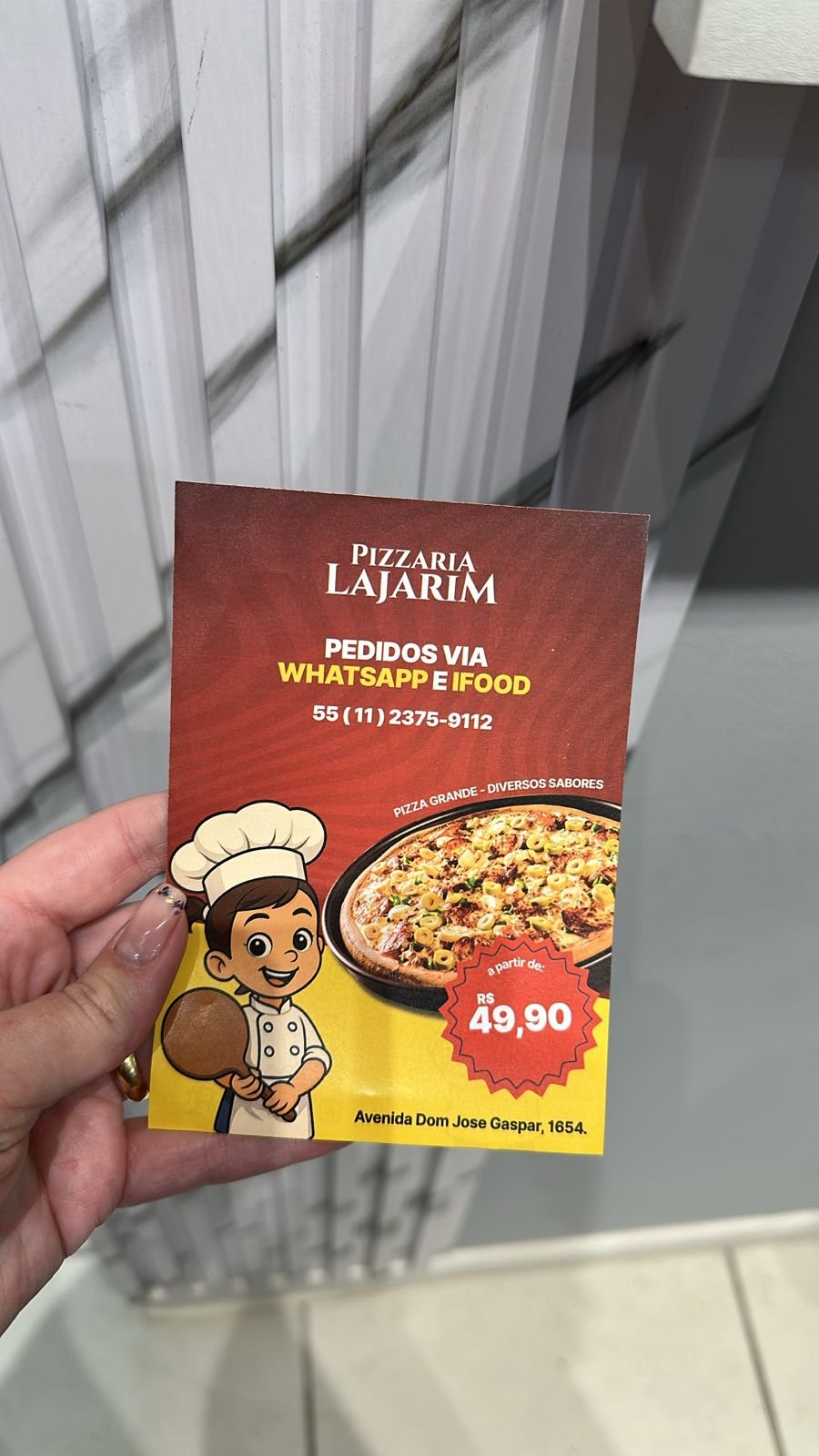 Panfleto Pizzaria Lajarim