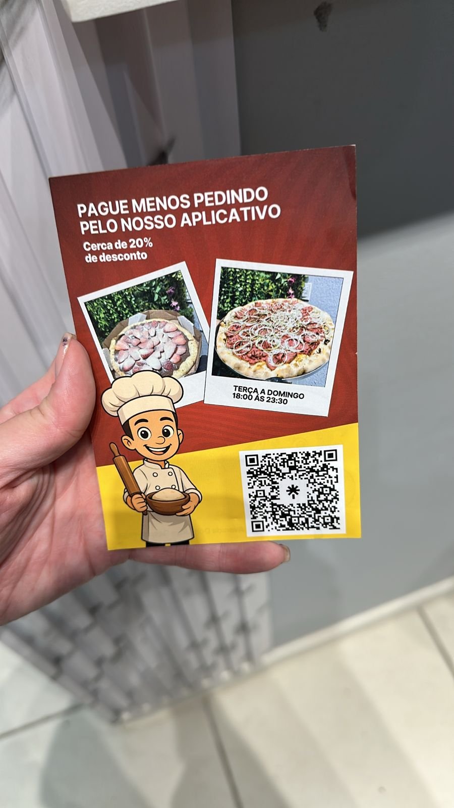 Panfleto verso Pizzaria Lajarim